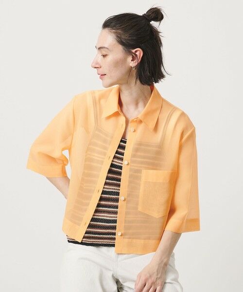 BEAUTY&YOUTH UNITED ARROWS / ビューティー&ユース ユナイテッドアローズ シャツ・ブラウス | ポリエステル オーガンジー シャツ ウォッシャブル | 詳細24