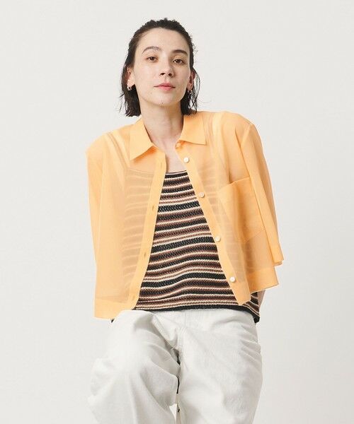 BEAUTY&YOUTH UNITED ARROWS / ビューティー&ユース ユナイテッドアローズ シャツ・ブラウス | ポリエステル オーガンジー シャツ ウォッシャブル（SHERBET）