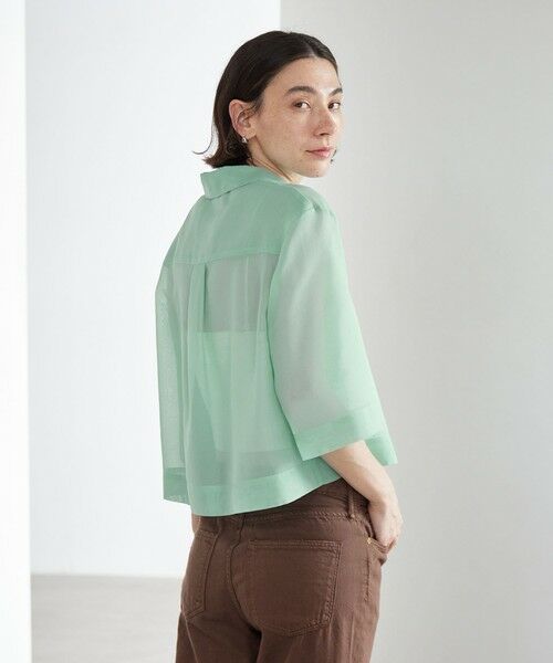 BEAUTY&YOUTH UNITED ARROWS / ビューティー&ユース ユナイテッドアローズ シャツ・ブラウス | ポリエステル オーガンジー シャツ ウォッシャブル | 詳細24