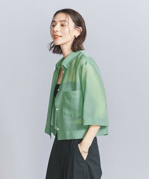BEAUTY&YOUTH UNITED ARROWS / ビューティー&ユース ユナイテッドアローズ シャツ・ブラウス | ポリエステル オーガンジー シャツ -ウォッシャブル- | 詳細29