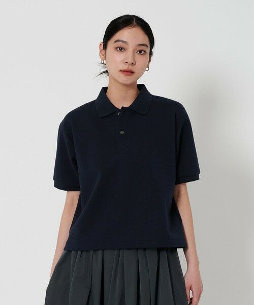 BEAUTY & YOUTH UNITED ARROWS/ビューティー&ユース ユナイテッドアローズ コットンポリエステルブレンド コンパクト ポロシャツ NAVY FREE BEAUTY & YOUTH UNITED ARROWS/ビューティー&ユース ユナイテッドアローズ コットンポリエステルブレンド コンパクト ポロシャツ NAVY FREE