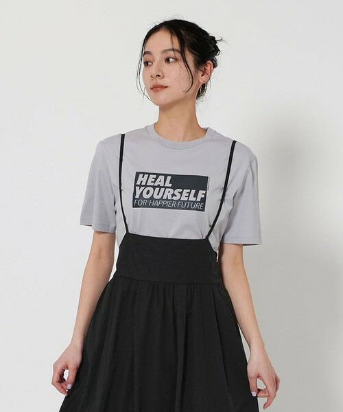 BEAUTY & YOUTH UNITED ARROWS/ビューティー&ユース ユナイテッドアローズ コットン ロゴ Tシャツ LT. GRAY FREE BEAUTY & YOUTH UNITED ARROWS/ビューティー&ユース ユナイテッドアローズ コットン ロゴ Tシャツ LT. GRAY FREE