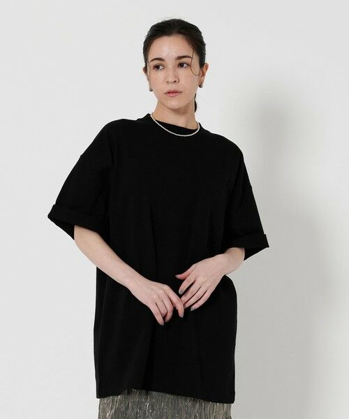 BEAUTY & YOUTH UNITED ARROWS/ビューティー&ユース ユナイテッドアローズ コットン ポケット ビッグTシャツ BLACK FREE BEAUTY & YOUTH UNITED ARROWS/ビューティー&ユース ユナイテッドアローズ コットン ポケット ビッグTシャツ BLACK FREE