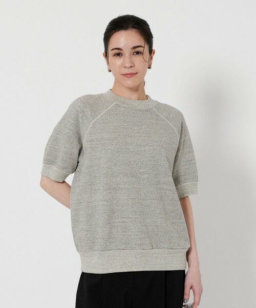 BEAUTY & YOUTH UNITED ARROWS/ビューティー&ユース ユナイテッドアローズ コットン ラグランショートスリーブ スウェットプルオーバー LT. GRAY FREE BEAUTY & YOUTH UNITED ARROWS/ビューティー&ユース ユナイテッドアローズ コットン ラグランショートスリーブ スウェットプルオーバー LT. GRAY FREE