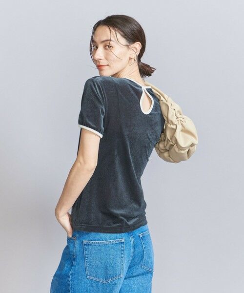 BEAUTY & YOUTH UNITED ARROWS/ビューティー&ユース ユナイテッドアローズ シアーベロア リンガー Tシャツ DK. GRAY FREE BEAUTY & YOUTH UNITED ARROWS/ビューティー&ユース ユナイテッドアローズ シアーベロア リンガー Tシャツ DK. GRAY FREE