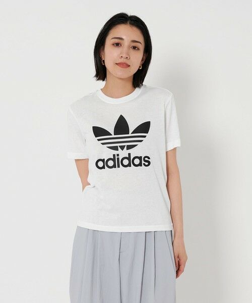 BEAUTY & YOUTH UNITED ARROWS/ビューティー&ユース ユナイテッドアローズ <adidas Originals>トレフォイル ボクシー Tシャツ WHITE S BEAUTY & YOUTH UNITED ARROWS/ビューティー&ユース ユナイテッドアローズ <adidas Originals>トレフォイル ボクシー Tシャツ WHITE S