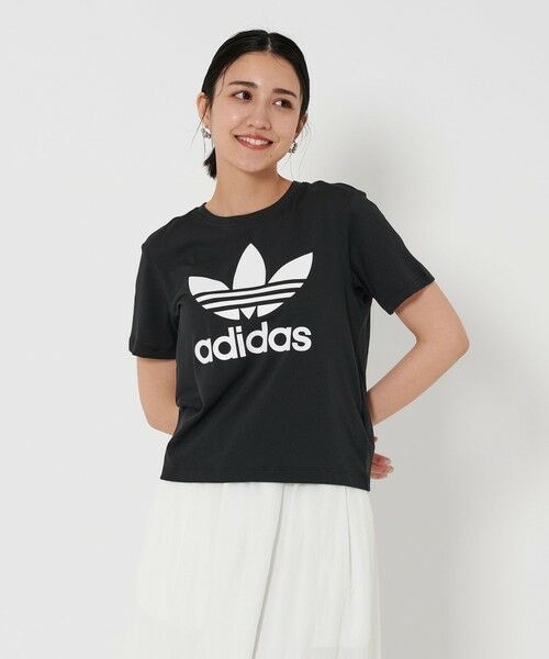 BEAUTY & YOUTH UNITED ARROWS/ビューティー&ユース ユナイテッドアローズ <adidas Originals>トレフォイル ボクシー Tシャツ BLACK S BEAUTY & YOUTH UNITED ARROWS/ビューティー&ユース ユナイテッドアローズ <adidas Originals>トレフォイル ボクシー Tシャツ BLACK S