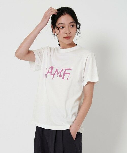 BEAUTY & YOUTH UNITED ARROWS/ビューティー&ユース ユナイテッドアローズ <WORN FREE>プリント Tシャツ WHITE S BEAUTY & YOUTH UNITED ARROWS/ビューティー&ユース ユナイテッドアローズ <WORN FREE>プリント Tシャツ WHITE S