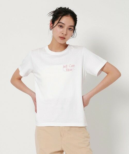 てん⭐︎JULYNINE プリント Tシャツ 半袖 ホワイト セール】 イラストプリント半袖Tシャツ （Tシャツ）｜49AV.junko