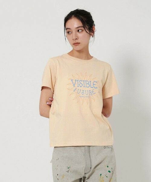 BEAUTY & YOUTH UNITED ARROWS/ビューティー&ユース ユナイテッドアローズ 【別注】<WAVE UNION>プリント Tシャツ BEIGE FREE BEAUTY & YOUTH UNITED ARROWS/ビューティー&ユース ユナイテッドアローズ 【別注】<WAVE UNION>プリント Tシャツ BEIGE FREE