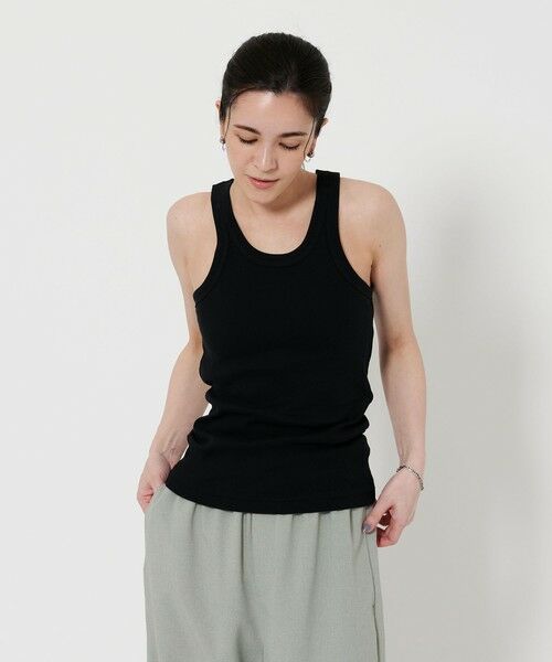 BEAUTY & YOUTH UNITED ARROWS/ビューティー&ユース ユナイテッドアローズ 【別注】<Robert P. Miller>リブ タンクトップ BLACK FREE BEAUTY & YOUTH UNITED ARROWS/ビューティー&ユース ユナイテッドアローズ 【別注】<Robert P. Miller>リブ タンクトップ BLACK FREE