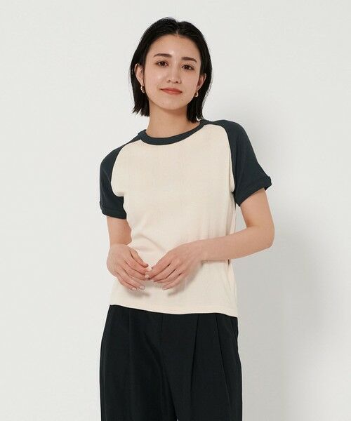 BEAUTY & YOUTH UNITED ARROWS/ビューティー&ユース ユナイテッドアローズ 【別注】<Robert P. Miller>リブ ラグラン Tシャツ OFF WHITE FREE BEAUTY & YOUTH UNITED ARROWS/ビューティー&ユース ユナイテッドアローズ 【別注】<Robert P. Miller>リブ ラグラン Tシャツ OFF WHITE FREE