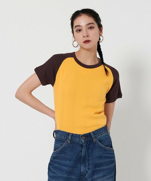 BEAUTY & YOUTH UNITED ARROWS/ビューティー&ユース ユナイテッドアローズ 【別注】<Robert P. Miller>リブ ラグラン Tシャツ YELLOW FREE BEAUTY & YOUTH UNITED ARROWS/ビューティー&ユース ユナイテッドアローズ 【別注】<Robert P. Miller>リブ ラグラン Tシャツ YELLOW FREE