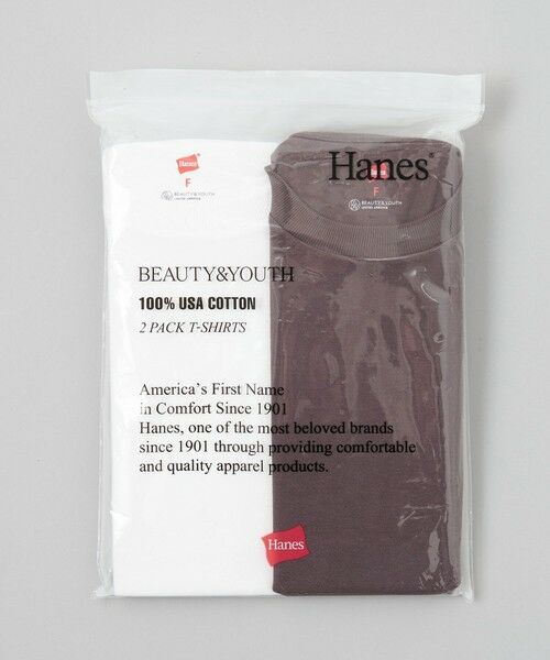 BEAUTY & YOUTH UNITED ARROWS/ビューティー&ユース ユナイテッドアローズ 【別注】<Hanes>2パック Tシャツ MD. BROWN FREE BEAUTY & YOUTH UNITED ARROWS/ビューティー&ユース ユナイテッドアローズ 【別注】<Hanes>2パック Tシャツ MD. BROWN FREE