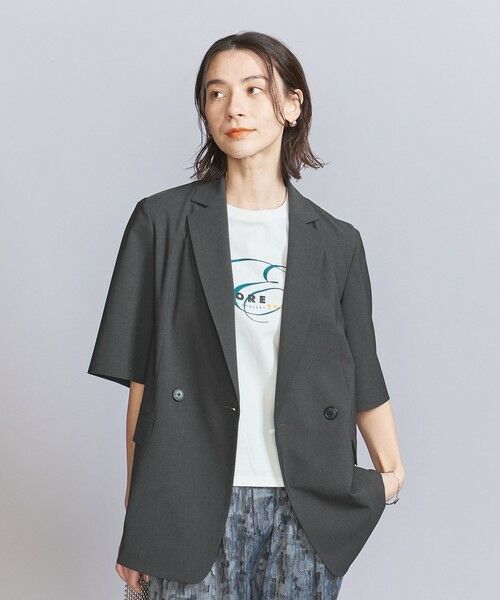 BEAUTY & YOUTH UNITED ARROWS/ビューティー&ユース ユナイテッドアローズ ハーフスリーブ ジャケット DK. GRAY S BEAUTY & YOUTH UNITED ARROWS/ビューティー&ユース ユナイテッドアローズ ハーフスリーブ ジャケット DK. GRAY S