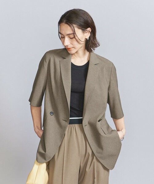 BEAUTY & YOUTH UNITED ARROWS/ビューティー&ユース ユナイテッドアローズ ハーフスリーブ ジャケット MOCA M BEAUTY & YOUTH UNITED ARROWS/ビューティー&ユース ユナイテッドアローズ ハーフスリーブ ジャケット MOCA M