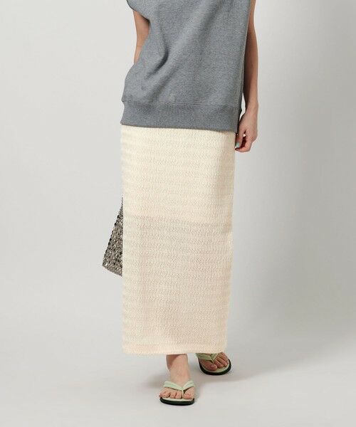 BEAUTY & YOUTH UNITED ARROWS/ビューティー&ユース ユナイテッドアローズ ラッセル ウェーブ タイトスカート OFF WHITE M BEAUTY & YOUTH UNITED ARROWS/ビューティー&ユース ユナイテッドアローズ ラッセル ウェーブ タイトスカート OFF WHITE M