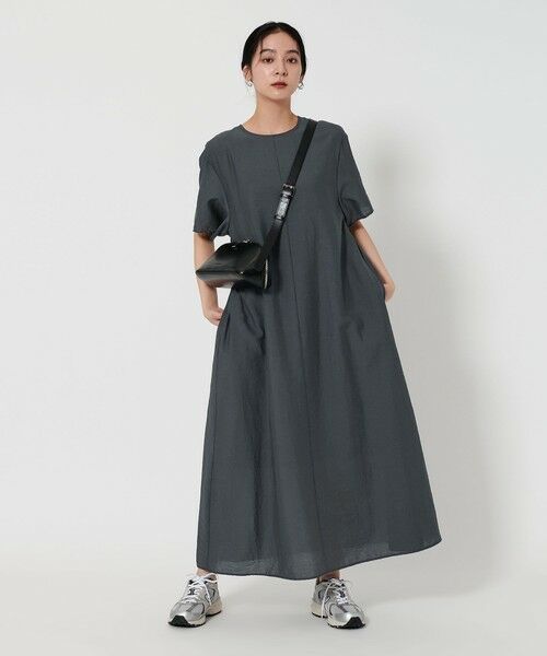 BEAUTY & YOUTH UNITED ARROWS/ビューティー&ユース ユナイテッドアローズ シアー バックリボン ワンピース DK. GRAY XS BEAUTY & YOUTH UNITED ARROWS/ビューティー&ユース ユナイテッドアローズ シアー バックリボン ワンピース DK. GRAY XS