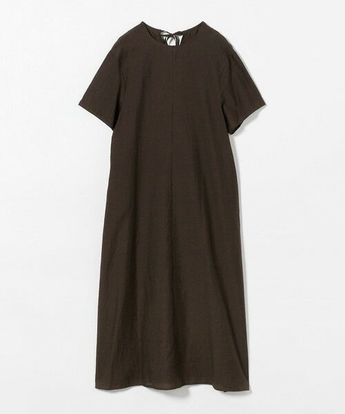 【美品】ビューティーアンドユース B&Y リネンロングワンピース 麻 リボン 美品】ビューティーアンドユース B&Y リネンロングワンピース 麻
