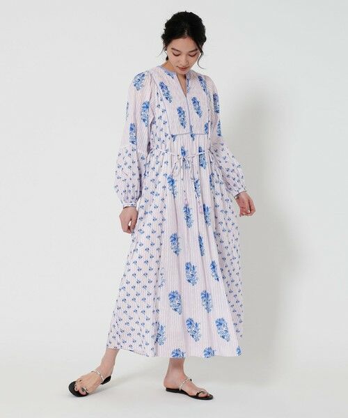 BEAUTY & YOUTH UNITED ARROWS/ビューティー&ユース ユナイテッドアローズ <ne Quittez pas>リリープリント シャーリング ドレス LILAC M BEAUTY & YOUTH UNITED ARROWS/ビューティー&ユース ユナイテッドアローズ <ne Quittez pas>リリープリント シャーリング ドレス LILAC M