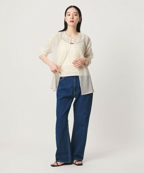 BEAUTY&YOUTH UNITED ARROWS / ビューティー&ユース ユナイテッドアローズ カーディガン・ボレロ | クレープ クルーネックカーディガン | 詳細3