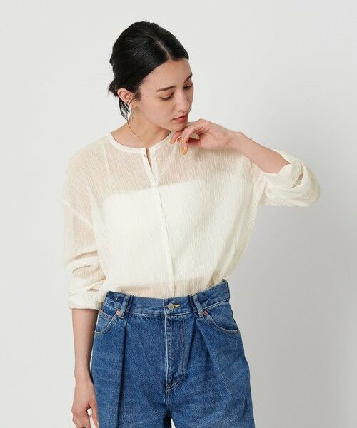 BEAUTY&YOUTH UNITED ARROWS / ビューティー&ユース ユナイテッドアローズ カーディガン・ボレロ | クレープ クルーネックカーディガン | 詳細4