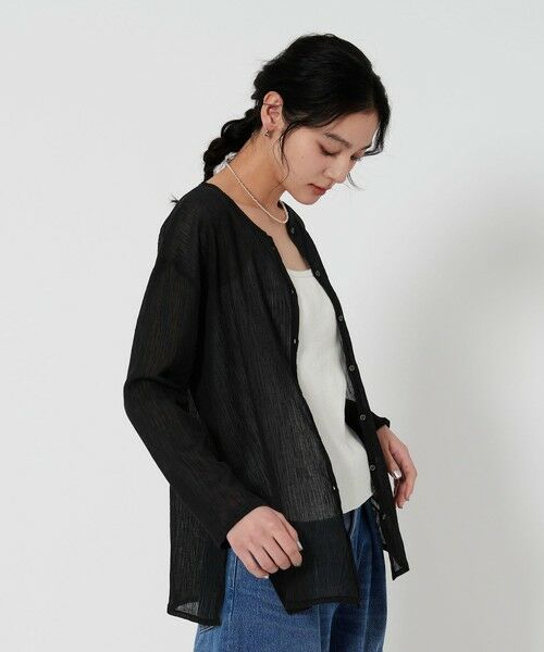 BEAUTY&YOUTH UNITED ARROWS / ビューティー&ユース ユナイテッドアローズ カーディガン・ボレロ | クレープ クルーネックカーディガン | 詳細17