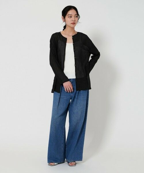 BEAUTY&YOUTH UNITED ARROWS / ビューティー&ユース ユナイテッドアローズ カーディガン・ボレロ | クレープ クルーネックカーディガン | 詳細18