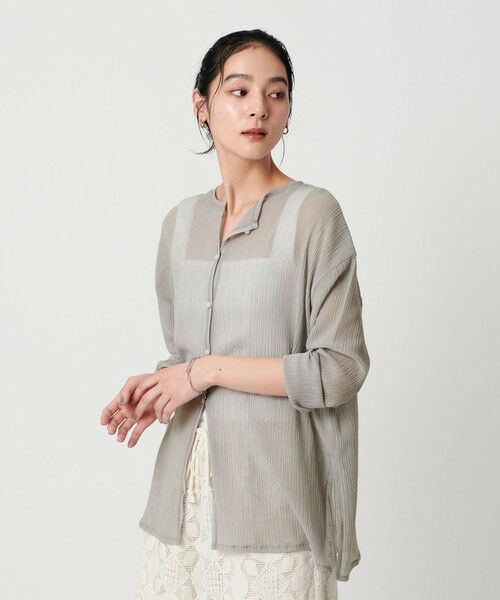 BEAUTY&YOUTH UNITED ARROWS / ビューティー&ユース ユナイテッドアローズ カーディガン・ボレロ | クレープ クルーネックカーディガン | 詳細14