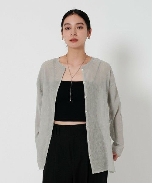 BEAUTY&YOUTH UNITED ARROWS / ビューティー&ユース ユナイテッドアローズ カーディガン・ボレロ | クレープ クルーネックカーディガン | 詳細22