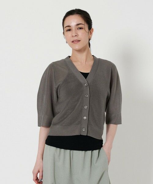 BEAUTY & YOUTH UNITED ARROWS/ビューティー&ユース ユナイテッドアローズ Vネック アゼニット カーディガン -ウォッシャブル- MD. GRAY FREE BEAUTY & YOUTH UNITED ARROWS/ビューティー&ユース ユナイテッドアローズ Vネック アゼニット カーディガン -ウォッシャブル- MD. GRAY FREE