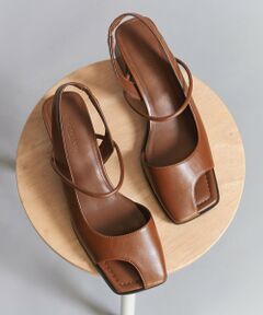 BEAUTY&YOUTH UNITED ARROWS / ビューティー&ユース ユナイテッドアローズ サンダル | レザーライク オープントゥ バックストラップミュール