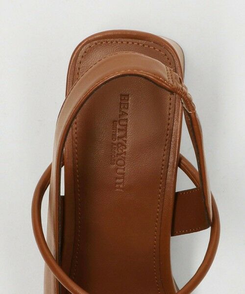 BEAUTY&YOUTH UNITED ARROWS / ビューティー&ユース ユナイテッドアローズ サンダル | レザーライク オープントゥ バックストラップミュール | 詳細21