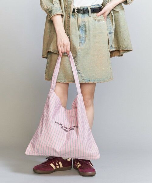 Beeさま専用 別注】＜beej＞ストライプ エンブロイダリー ショルダーバッグ