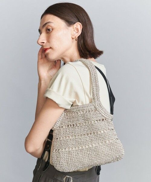BEAUTY & YOUTH UNITED ARROWS/ビューティー&ユース ユナイテッドアローズ メタリックコード ミニ トートバッグ SILVER FREE BEAUTY & YOUTH UNITED ARROWS/ビューティー&ユース ユナイテッドアローズ メタリックコード ミニ トートバッグ SILVER FREE