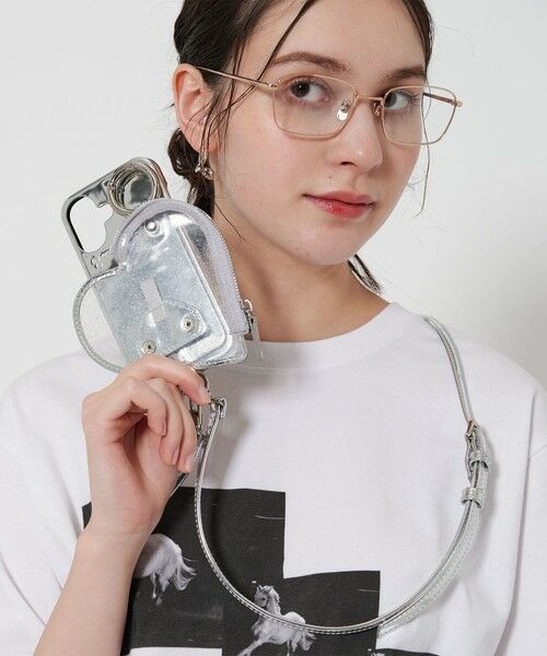 BEAUTY & YOUTH UNITED ARROWS/ビューティー&ユース ユナイテッドアローズ <ajew>PVC HEART PLANET POCKET iPhone16ケース SILVER FREE BEAUTY & YOUTH UNITED ARROWS/ビューティー&ユース ユナイテッドアローズ <ajew>PVC HEART PLANET POCKET iPhone16ケース SILVER FREE