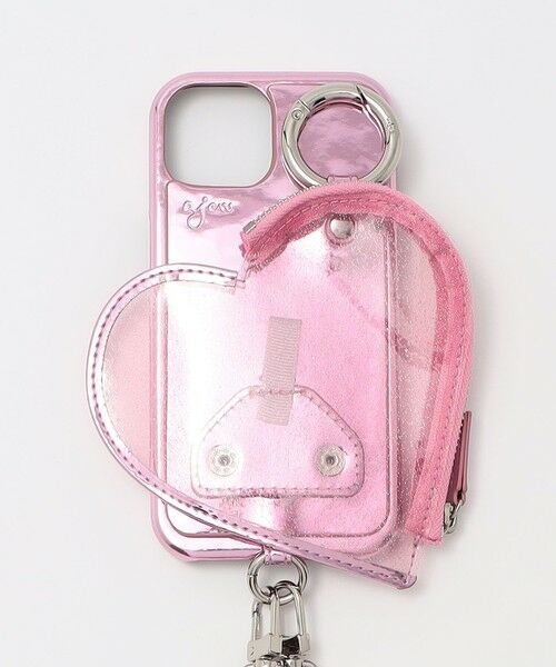 BEAUTY & YOUTH UNITED ARROWS/ビューティー&ユース ユナイテッドアローズ <ajew>PVC HEART PLANET POCKET iPhone15ケース PINK FREE BEAUTY & YOUTH UNITED ARROWS/ビューティー&ユース ユナイテッドアローズ <ajew>PVC HEART PLANET POCKET iPhone15ケース PINK FREE