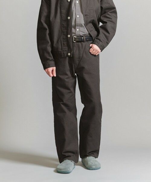 BEAUTY & YOUTH UNITED ARROWS/ビューティー&ユース ユナイテッドアローズ コットンダック 5ポケット ワイドストレートパンツ DK. BROWN 30inch BEAUTY & YOUTH UNITED ARROWS/ビューティー&ユース ユナイテッドアローズ コットンダック 5ポケット ワイドストレートパンツ DK. BROWN 30inch