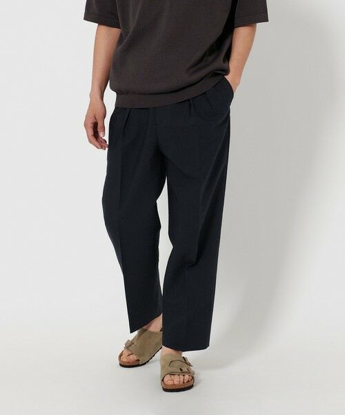 BEAUTY & YOUTH UNITED ARROWS/ビューティー&ユース ユナイテッドアローズ TR リネン 2タック クリーズ パンツ BLACK M BEAUTY & YOUTH UNITED ARROWS/ビューティー&ユース ユナイテッドアローズ TR リネン 2タック クリーズ パンツ BLACK M