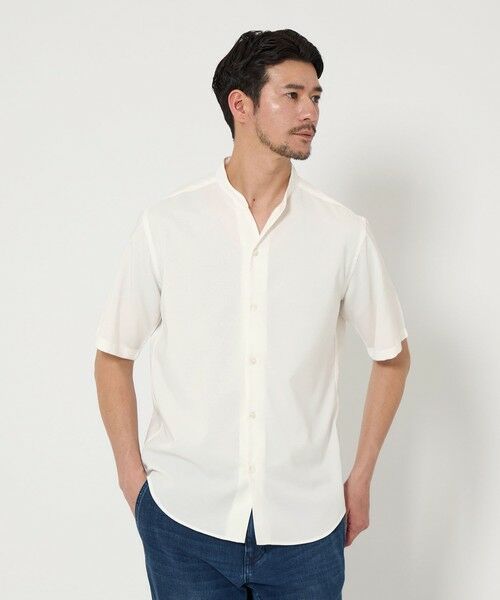 BEAUTY&YOUTH UNITED ARROWS / ビューティー&ユース ユナイテッドアローズ シャツ・ブラウス | 【WEB限定 WARDROBE SMART】ドレープ  バンドカラー スキッパーシャツ | 詳細1