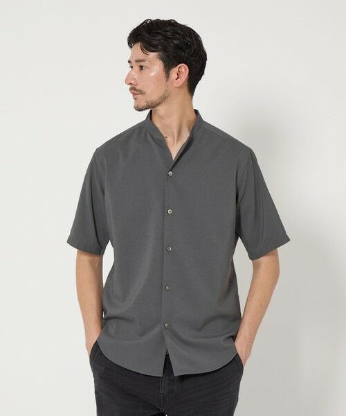 WEB限定 WARDROBE SMART】ドレープ バンドカラー スキッパー