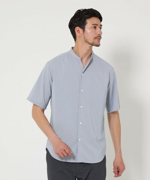 BEAUTY & YOUTH UNITED ARROWS/ビューティー&ユース ユナイテッドアローズ 【WEB限定 WARDROBE SMART】ドレープ バンドカラー スキッパーシャツ ROYAL M