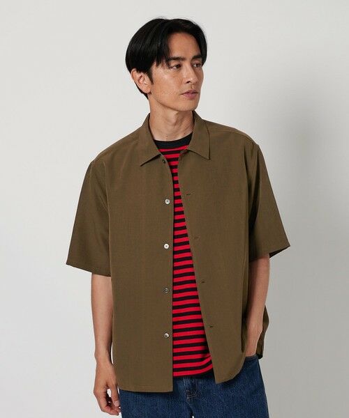 BEAUTY&YOUTH UNITED ARROWS - beauty＆youth UNITED ARROWS シャツ シルキータッチ キャンプカラー フォルム シャツ （シャツ