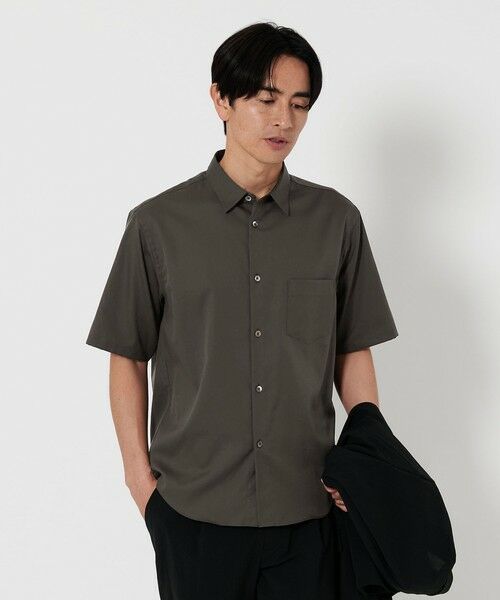 BEAUTY & YOUTH UNITED ARROWS/ビューティー&ユース ユナイテッドアローズ クリア オックスフォード リラックスレギュラー 半袖シャツ DK. GRAY XL BEAUTY & YOUTH UNITED ARROWS/ビューティー&ユース ユナイテッドアローズ クリア オックスフォード リラックスレギュラー 半袖シャツ DK. GRAY XL