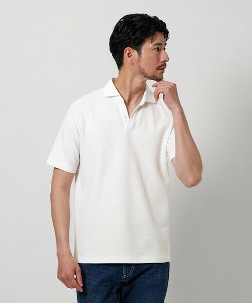 BEAUTY&YOUTH UNITED ARROWS / ビューティー&ユース ユナイテッドアローズ ポロシャツ | 【WEB限定 WARDROBE SMART】ステイ クリーン ピケ スキッパー ポロシャツ【抗菌・防臭】 | 詳細1