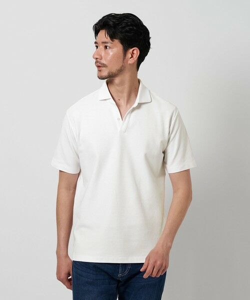 BEAUTY&YOUTH UNITED ARROWS / ビューティー&ユース ユナイテッドアローズ ポロシャツ | 【WEB限定 WARDROBE SMART】ステイ クリーン ピケ スキッパー ポロシャツ【抗菌・防臭】 | 詳細1