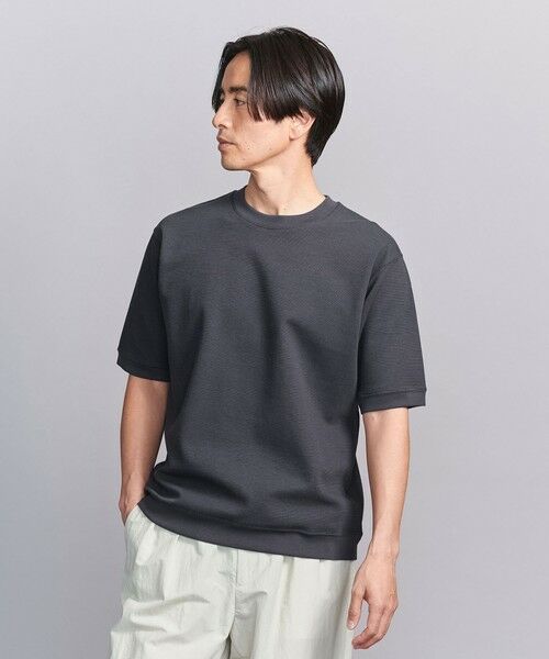 BEAUTY & YOUTH UNITED ARROWS/ビューティー&ユース ユナイテッドアローズ ダブルフェイス ジオメ コンフォート クルーネック Tシャツ DK. GRAY S