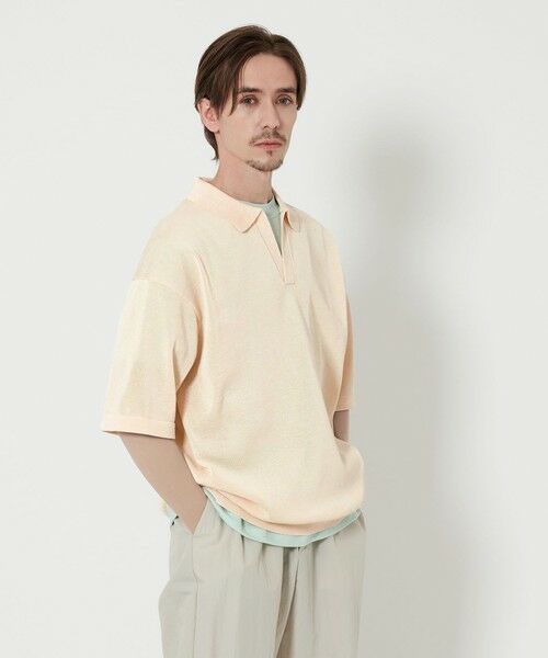 BEAUTY & YOUTH UNITED ARROWS/ビューティー&ユース ユナイテッドアローズ シャイン ギマ ポロ スキッパー ニット NATURAL XL BEAUTY & YOUTH UNITED ARROWS/ビューティー&ユース ユナイテッドアローズ シャイン ギマ ポロ スキッパー ニット NATURAL XL