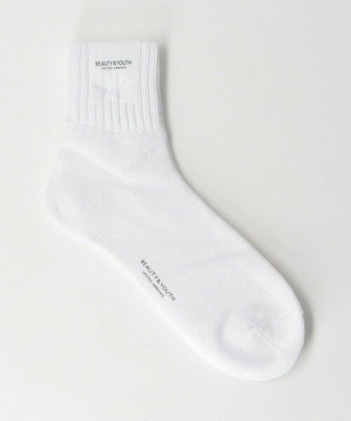 BEAUTY & YOUTH UNITED ARROWS/ビューティー&ユース ユナイテッドアローズ リブ パイル クウォーター ソックス WHITE FREE BEAUTY & YOUTH UNITED ARROWS/ビューティー&ユース ユナイテッドアローズ リブ パイル クウォーター ソックス WHITE FREE