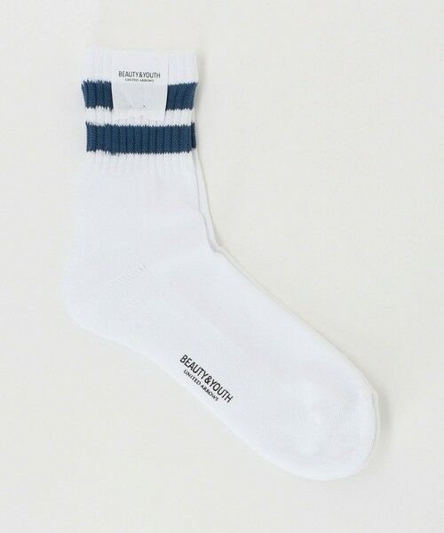 BEAUTY & YOUTH UNITED ARROWS/ビューティー&ユース ユナイテッドアローズ ツーライン ソフト パイル クウォーター ソックス WHITE FREE BEAUTY & YOUTH UNITED ARROWS/ビューティー&ユース ユナイテッドアローズ ツーライン ソフト パイル クウォーター ソックス WHITE FREE